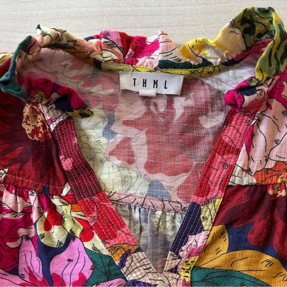 THML MARITZA FLUTTER SLEEVE FLORAL TOP - Picture 4 of 6